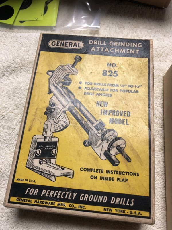 General Drill Grinding Attachment no. 825 Vintage Antique Price