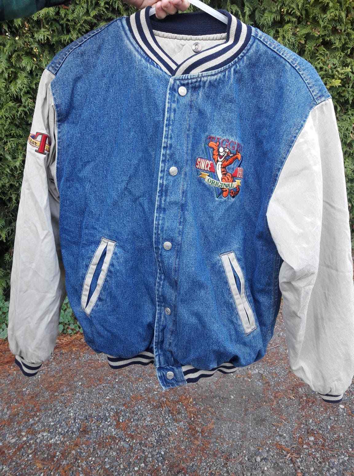 Vintage The Disney Store Tigger Denim Jean Varsity Jacket Size Small ...