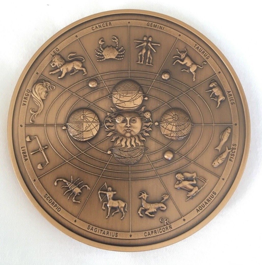 1988 FRANKLIN MINT SOLID BRONZE CALENDAR / ART MEDAL 17th century