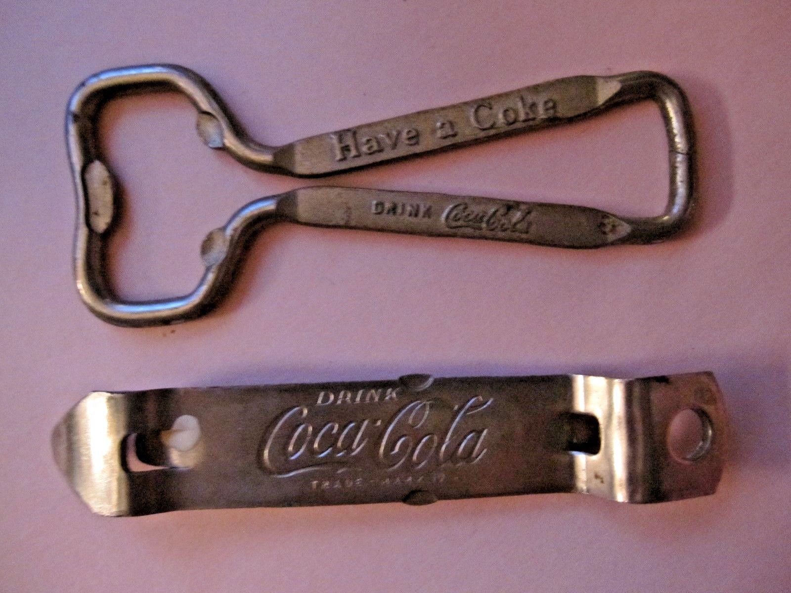 Vintage Coca Cola Bottle Openers 2 Styles BEER BOTTLE Have a Coke