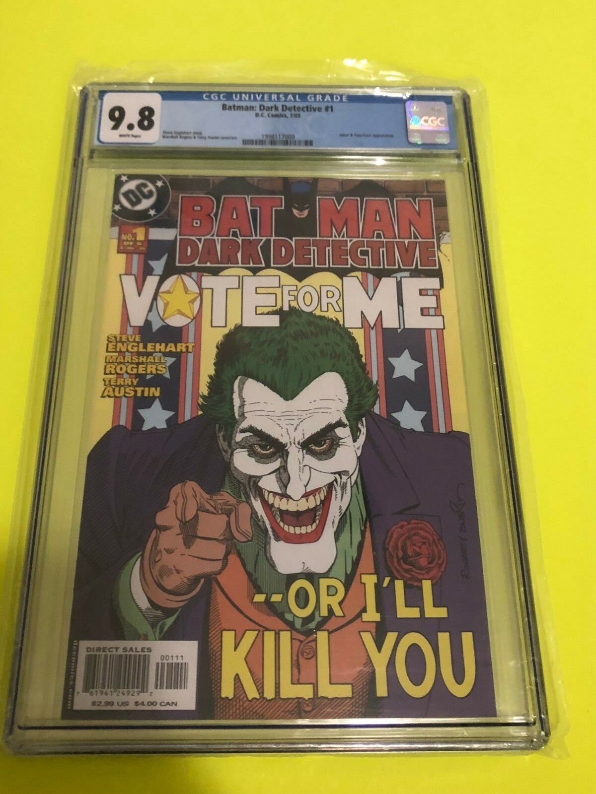 Batman Dark Detective #1 CGC 9.8 Classic Joker Cover -- Antique Price ...
