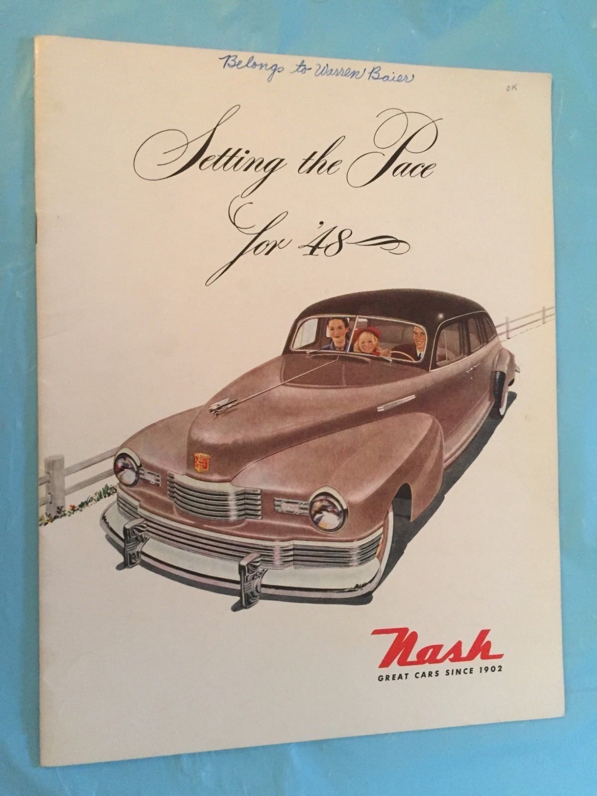 1948 Nash Car Dealer Sales Brochure Antique Price Guide Details Page