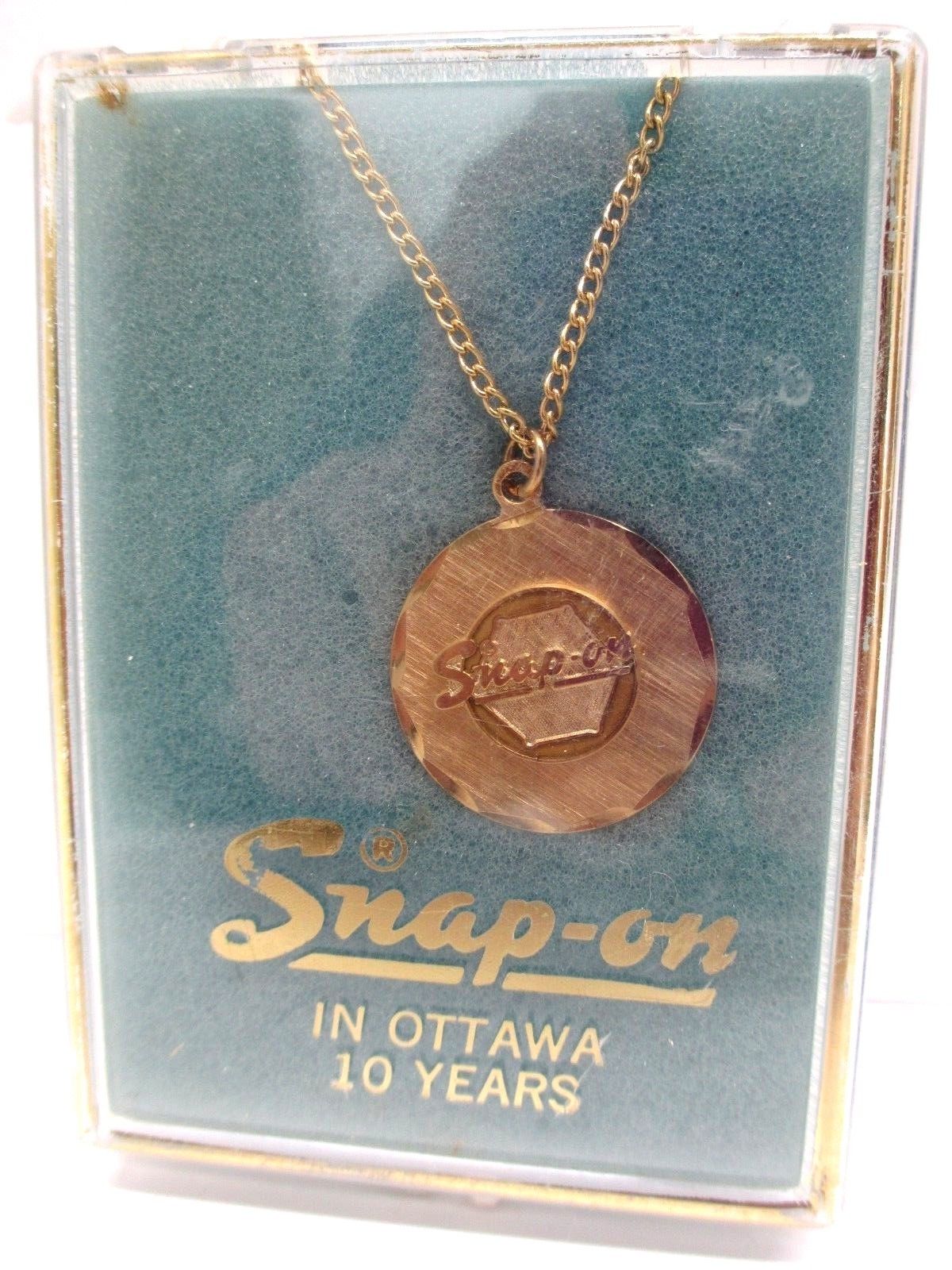 RARE Vintage SNAPON TOOLS "In Ottawa 10 Years" Pendant in Presentation Box Antique Price
