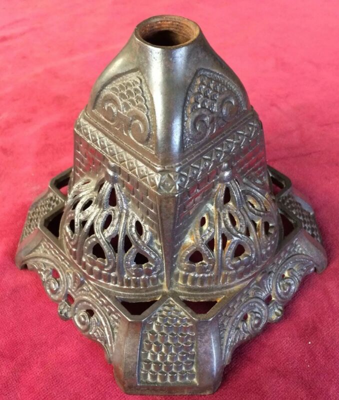 Victorian Cast Iron Oil Lamp Base Antique Price Guide Details Page