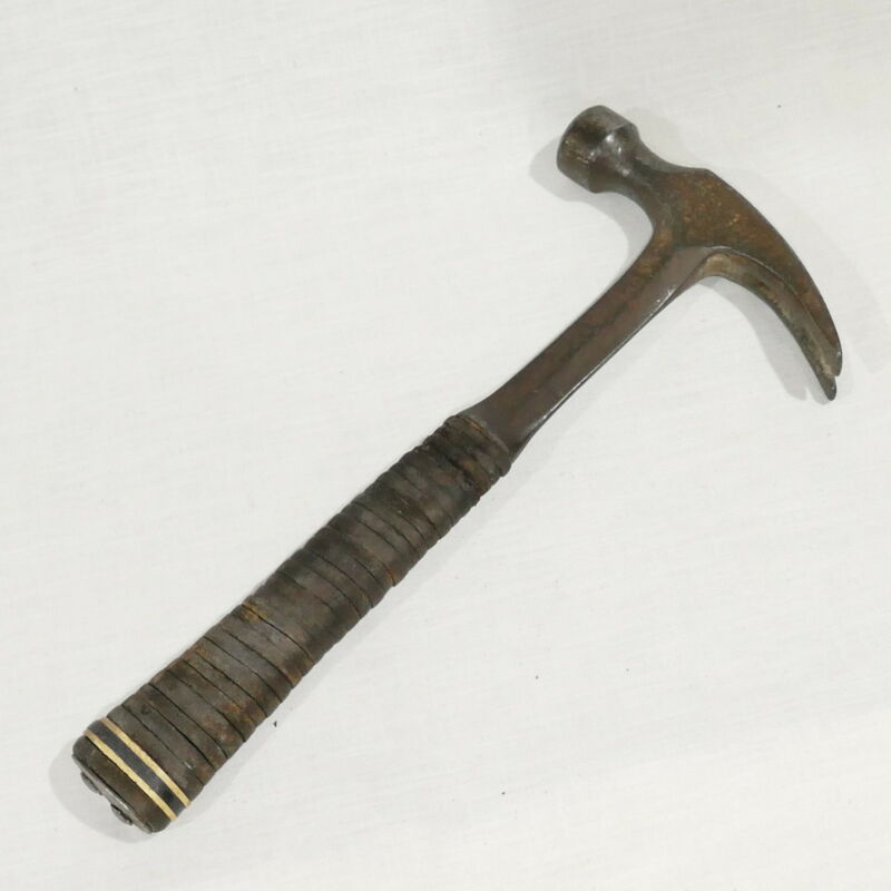 Vintage Estwing Claw Hammer 20 oz. Stacked Leather Handle Rockford, IL