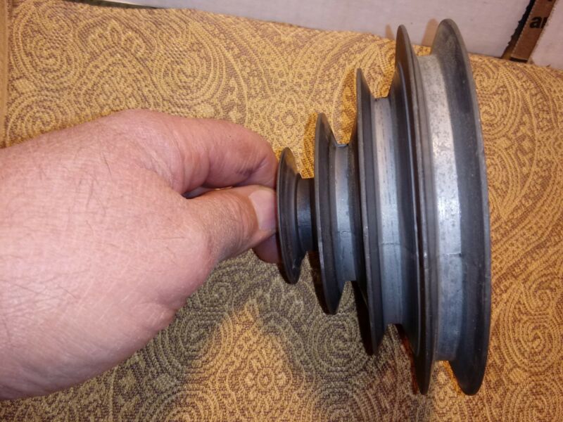 Cone Pulley step Pulley Vintage 1/2" boreDrill pressLathe mill