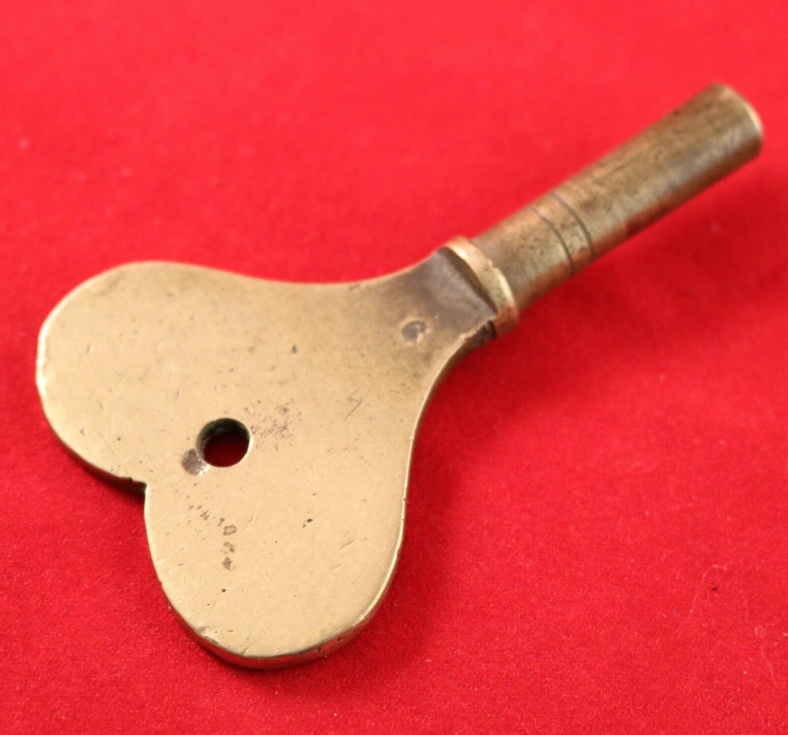 Antique English Fusee Bracket Clock Key Heart Shaped Fusee Dial Clock