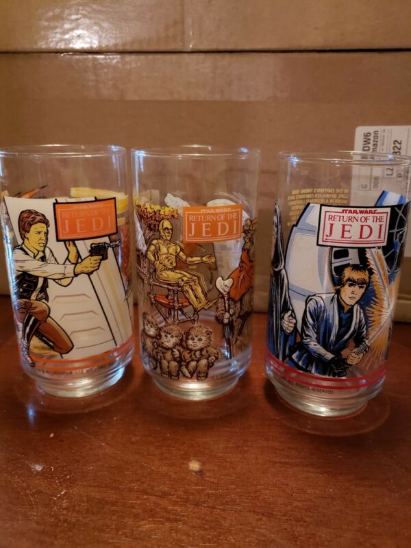 vintage star wars glasses from burger king
