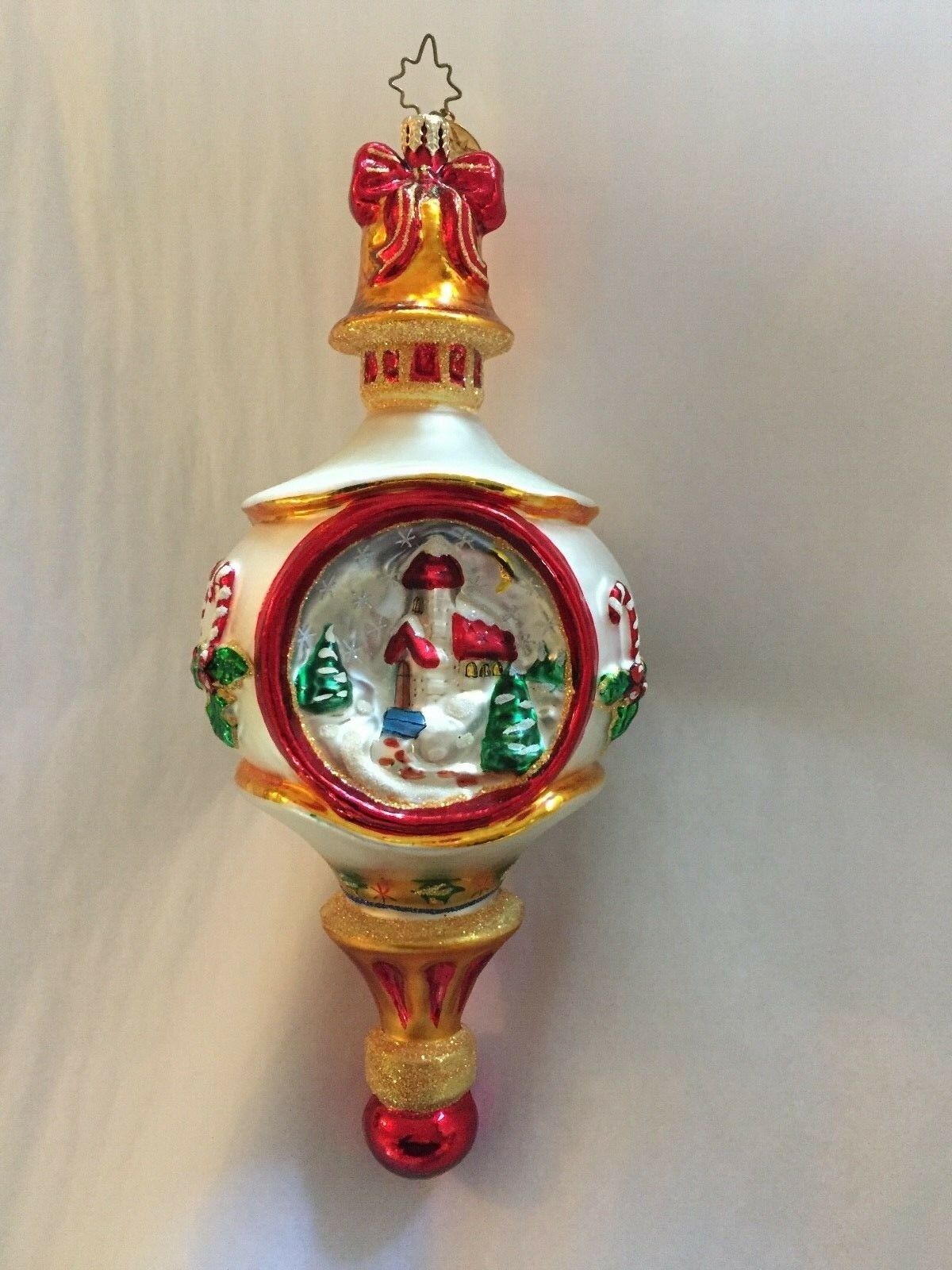 Christopher Radko CHRISTMAS MAGIC Drop Church Candy Canes Ornament 02