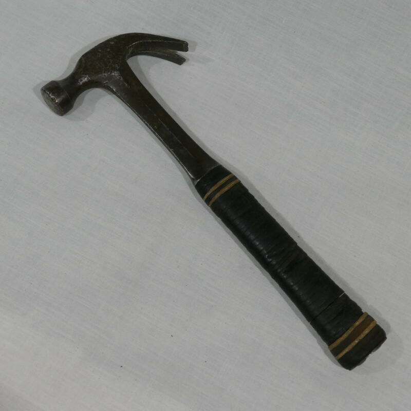 Vintage Estwing 16oz. Curved Claw Hammer Stacked Leather Handle