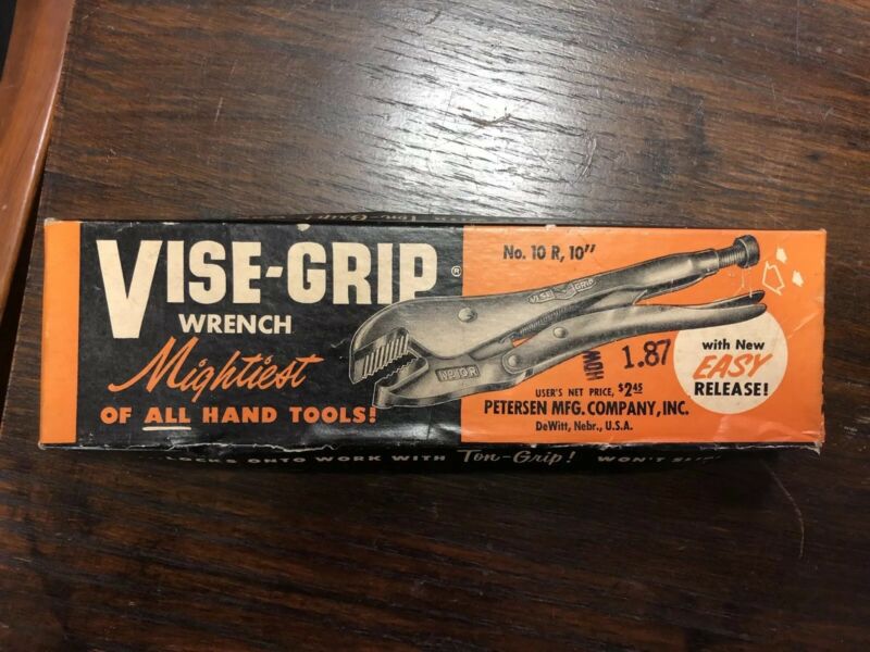Vintage Vise Grip Locking Wrench 10 R 10" Petersen Mfg, DeWitt USA in