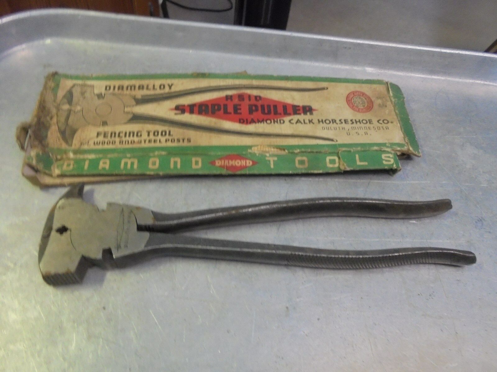 Vintage Diamond Tool Company Fencing Plier in Original Box Antique