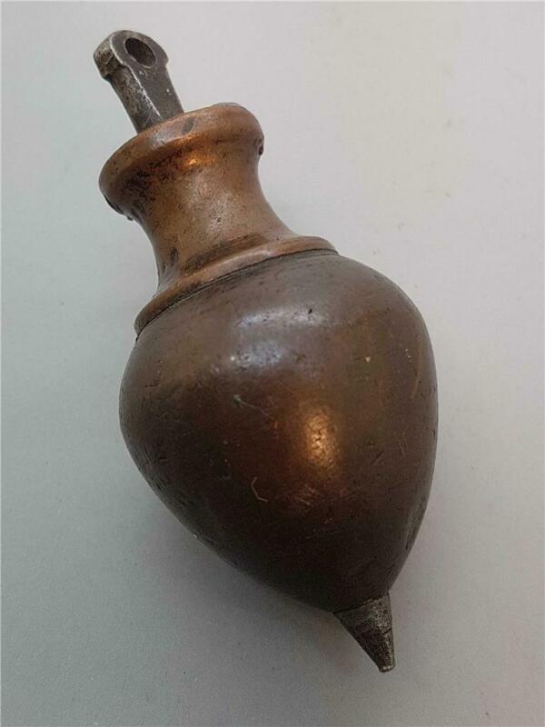 Vintage Copper & Lead Plumb Bob Tool Antique Price Guide Details Page