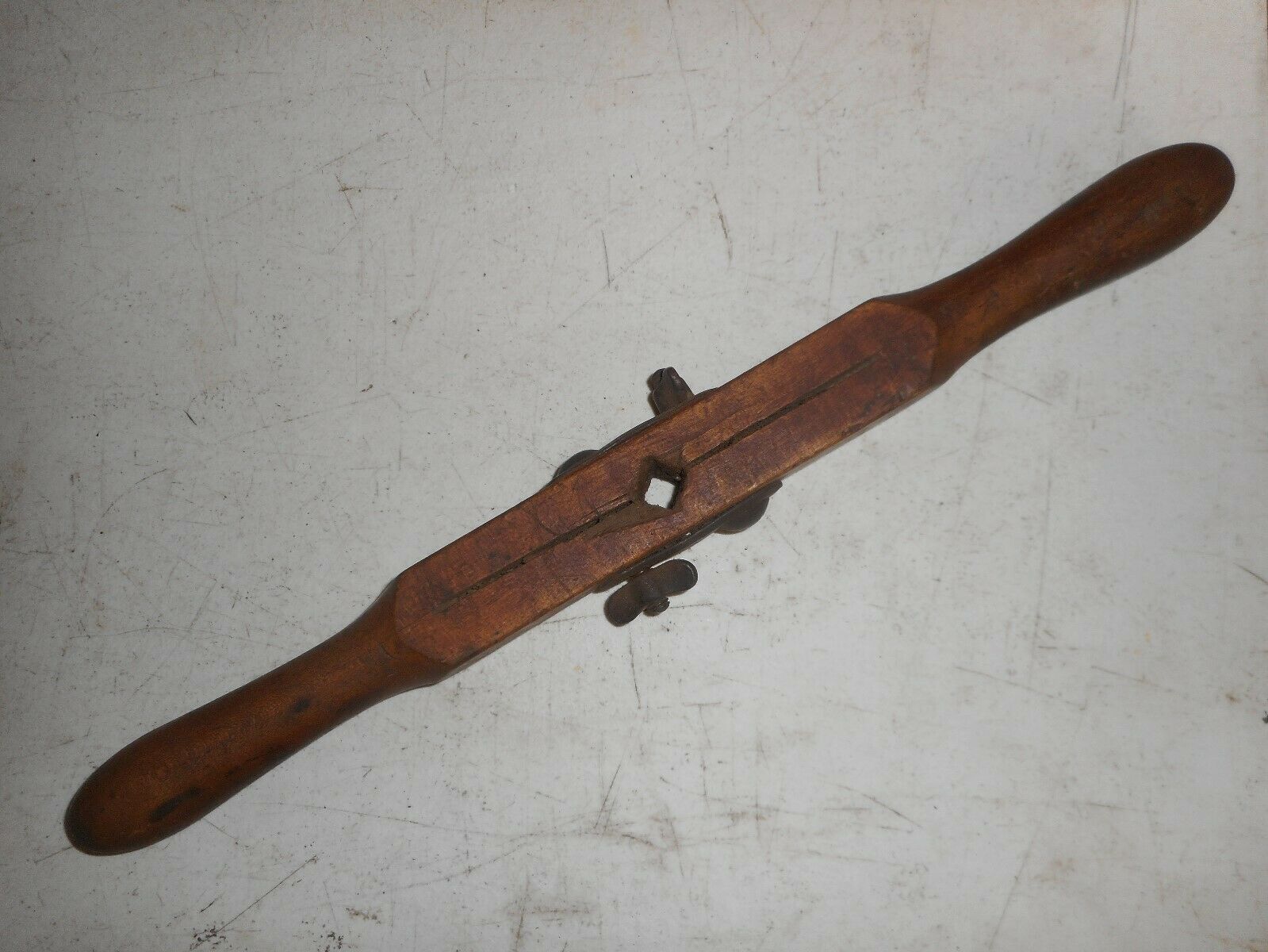 Antique PS & W Co Brace Bit Wood Auger Bit Handle Mar 20 1888 Tiber Framing Tool Antique