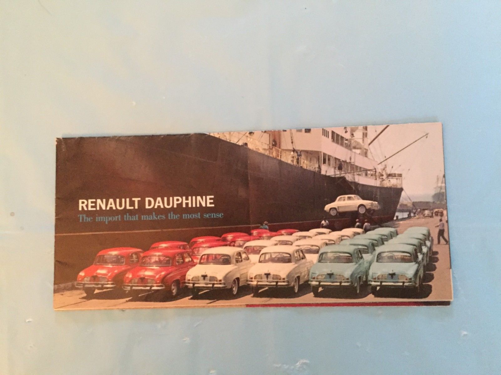 1964 Renault "Dauphine" Car Dealer Sales Brochure Antique Price