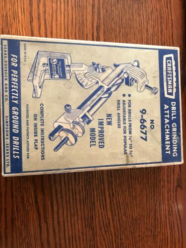 VINTAGE CRAFTSMAN DRILL GRINDING ATTACHMENT NO. 9-6677 WITH BOX ...