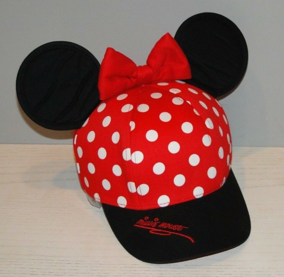 Minnie Mouse Ears and Bow Hat Cap Disney Themed Park Youth Size ...