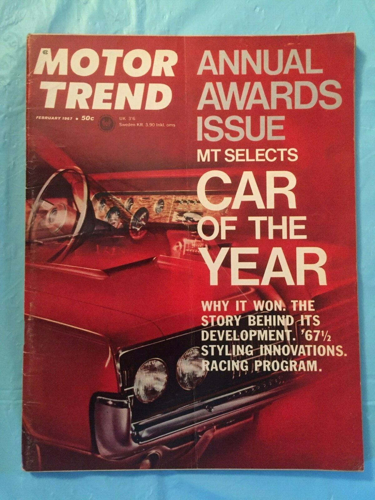 February 1967 issue of "Motor Trend Magazine" Antique Price Guide