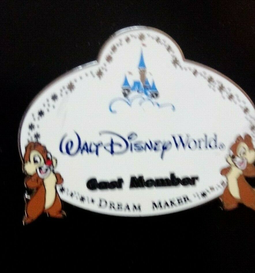 Disney Cast Member Name Tag CHIP DALE Pin pins Antique Price Guide disney-cast-member-name-tag-chip-dale-pin-pins-antique-price-guide