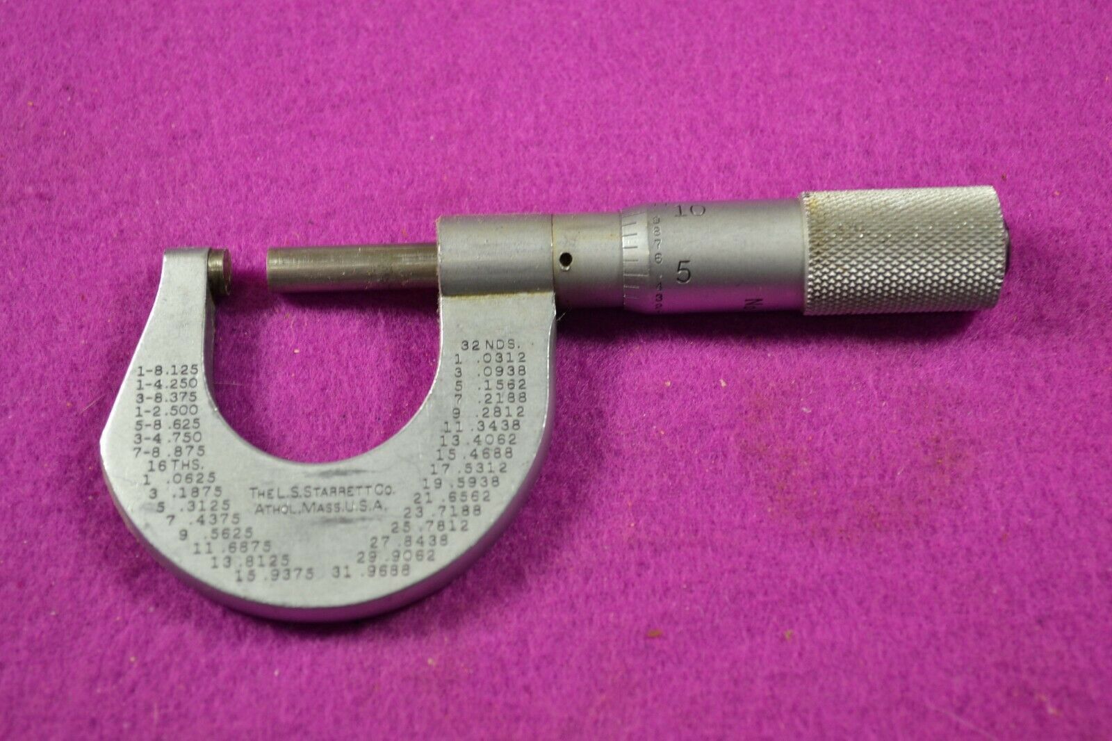 Vintage L.S.Starrett Co. USA Athol Mass. No. 230 Micrometer Caliper