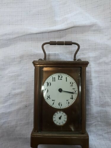 A Brass Carriage Clock With Alarm For Spares Or Repair. -- Antique ...