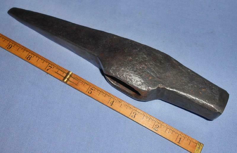 Antique 3 lb Chisel Hammer Head Rock Pick Mason Prospector Blacksmith