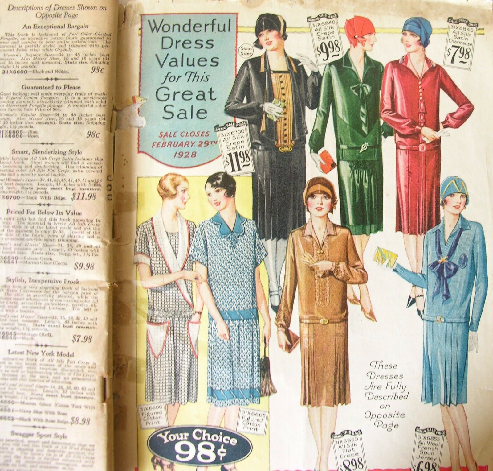 Vintage 1928 Original Sears Sales Catalog Antique Furniture, Tools