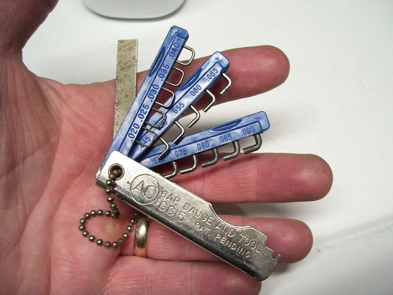 Vintage AC DELCO gg14 spark plug gap tool gauge kit set street rat hot rod gm Antique Price