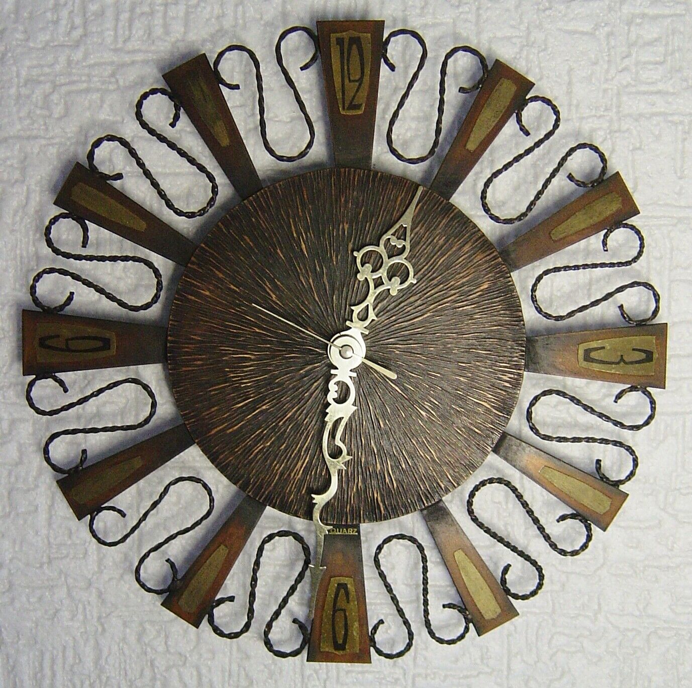 mid century copper and cast iron wall clock Antique Price Guide