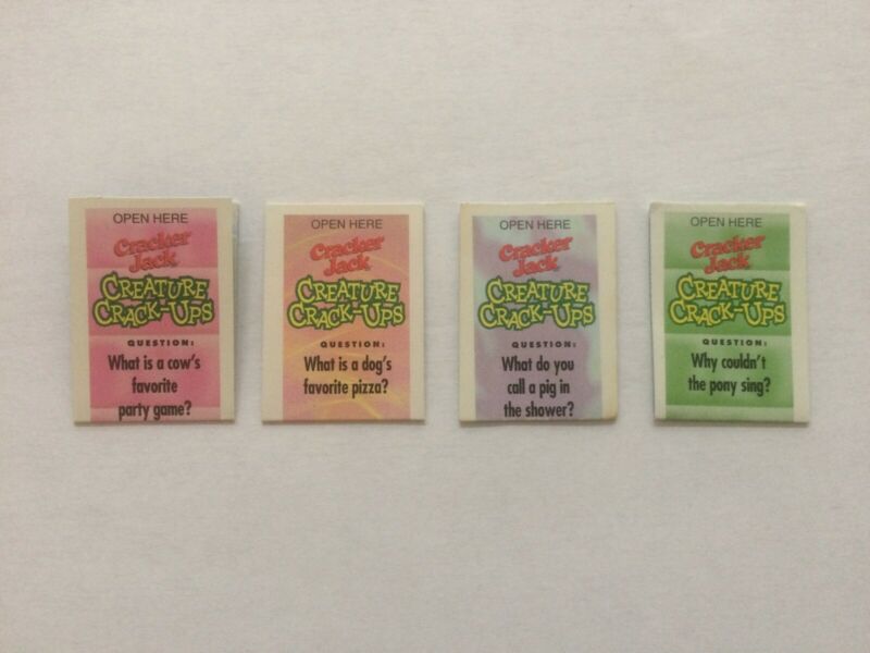Cracker Jack Riddles Cracker Jack Toy Prize Lot of 4 Different Creature Crack Ups Plus ...