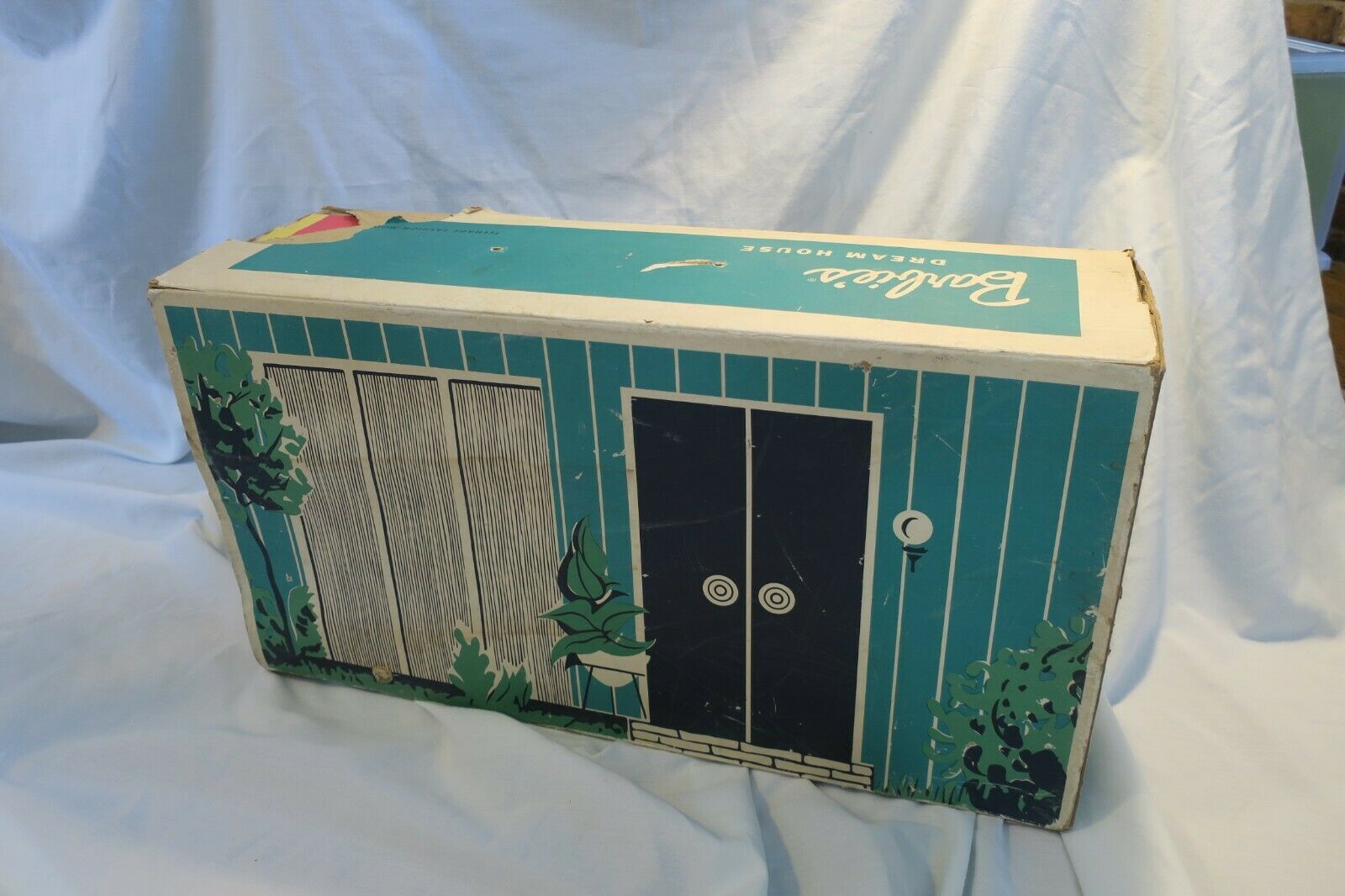 Vintage Barbie Dream House 1962 Cardboard with Furniture Mattel