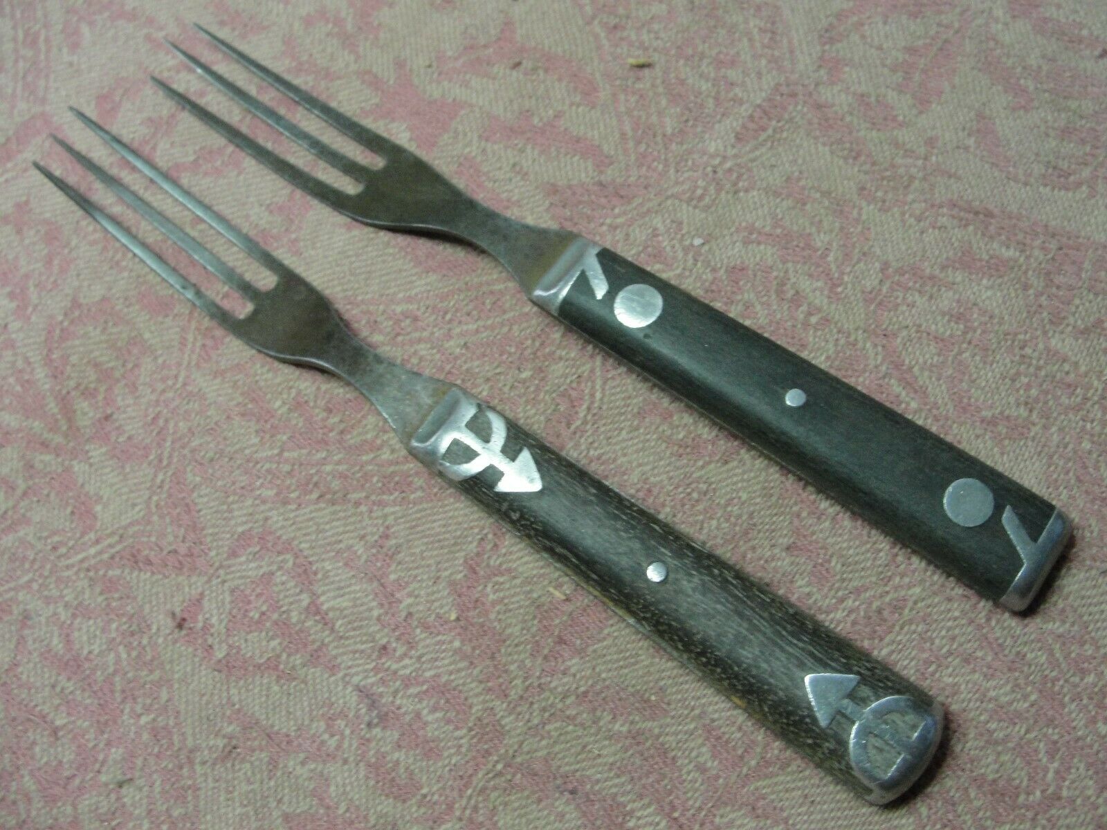 2 Antique Primitive Civil War Era Three Tine Forks w/ Pewter Decoration Antique Price Guide