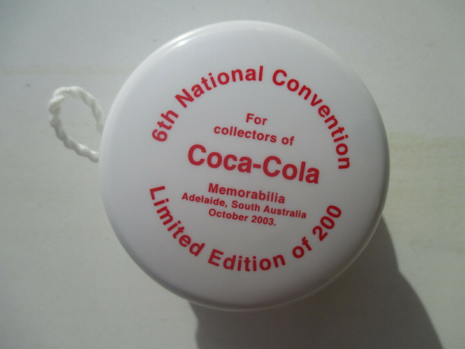 2003 Coca Cola 6th Australian Collectors Convention Adelaide Yoyo yoyo