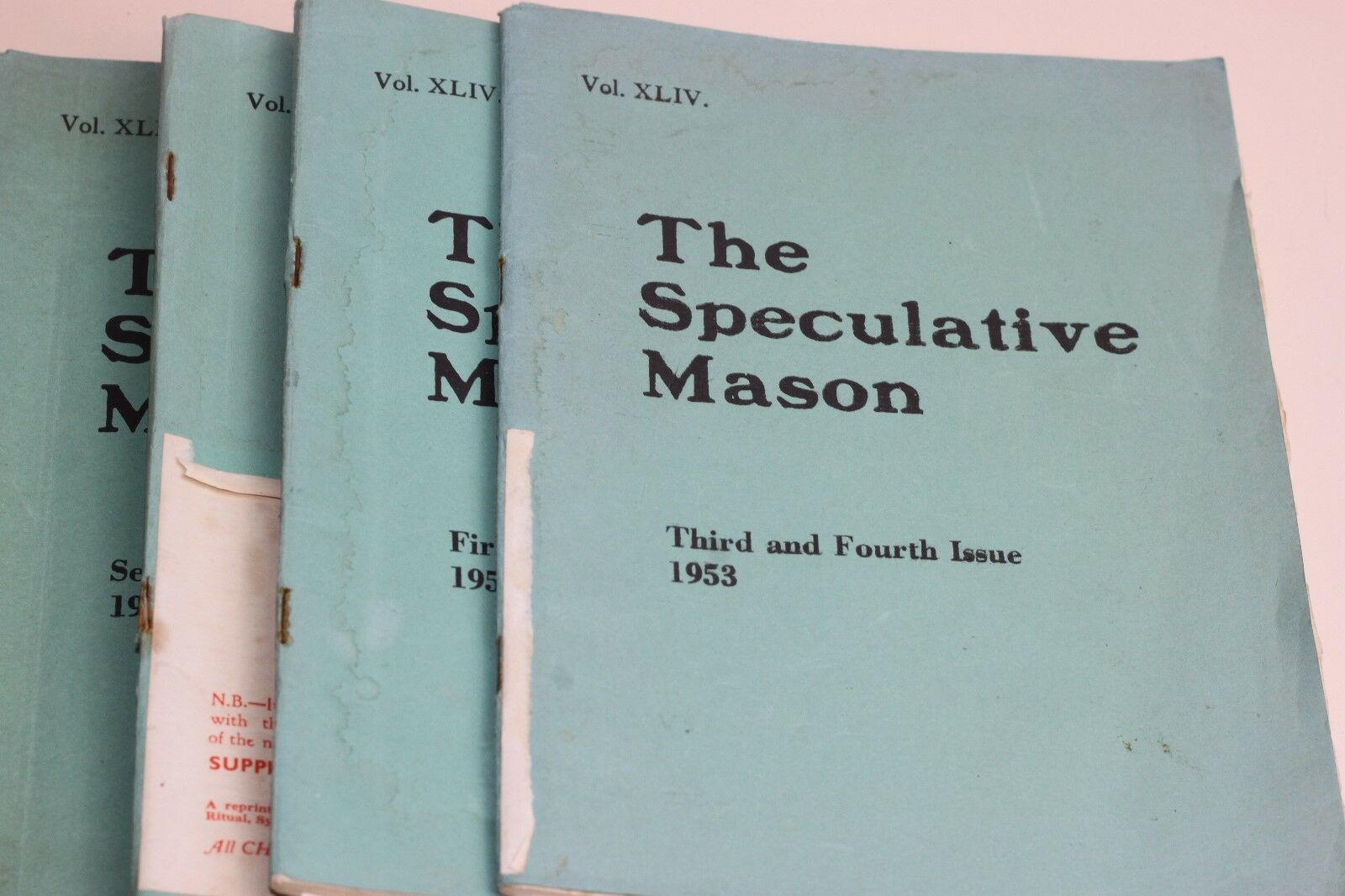 Six Vintage Copies of The Speculative Mason 194653 Antique Price