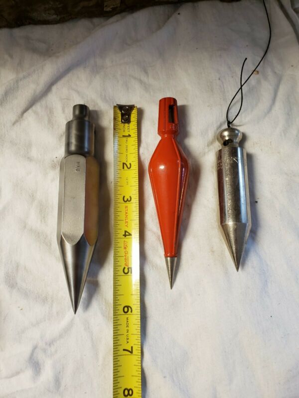 Vintage Plumb Bob Lot of 3 Stanley, miller falls, ? Antique Price