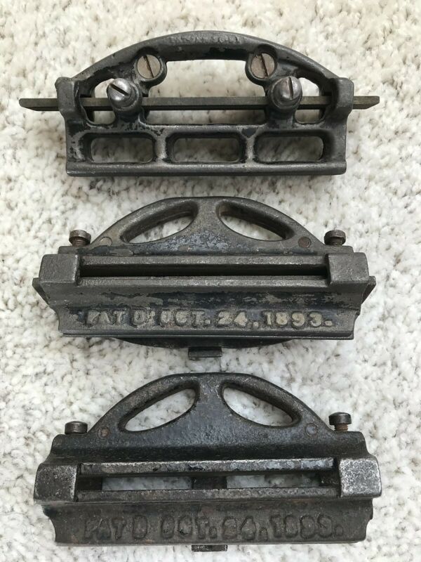 Vintage Crosscut Hand Saw Jointer, File Holder, Lot of 3 Antique