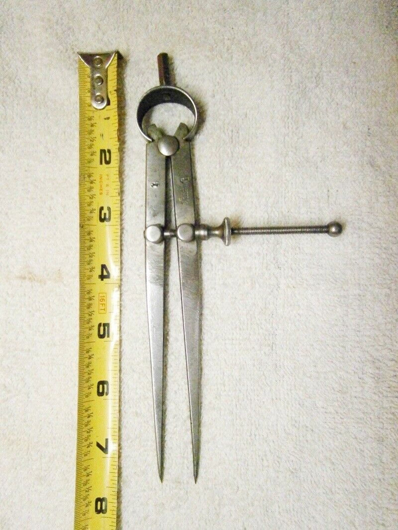 Vintage STARRETT 6" Compass Divider Antique Price Guide Details Page