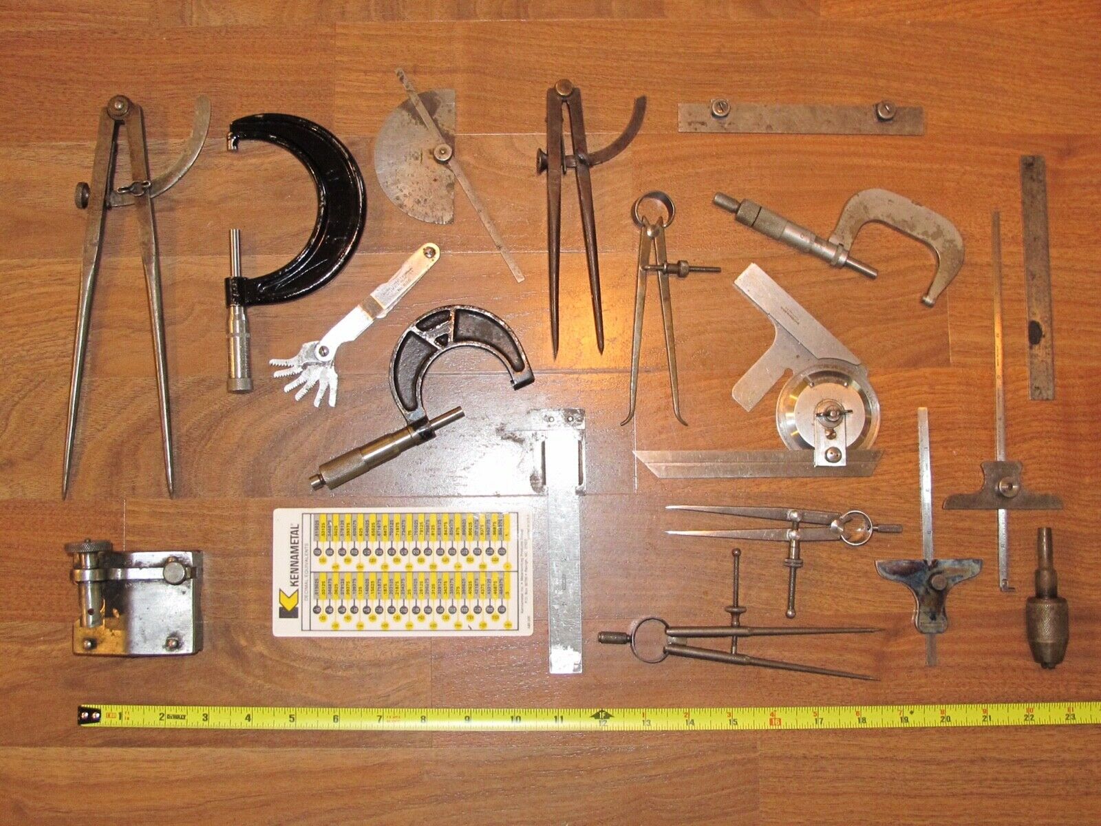 Lot Old/Vtg Micrometer/Caliper/Protractor &.... Machinist Antique/Rare