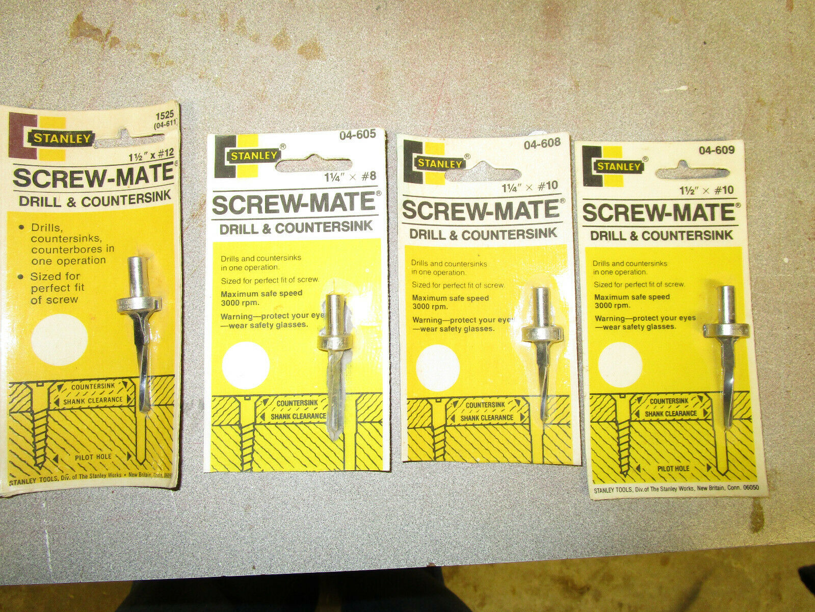 4 Vintage Screwmates Drill Countersinks, Boatbuilding Antique Price