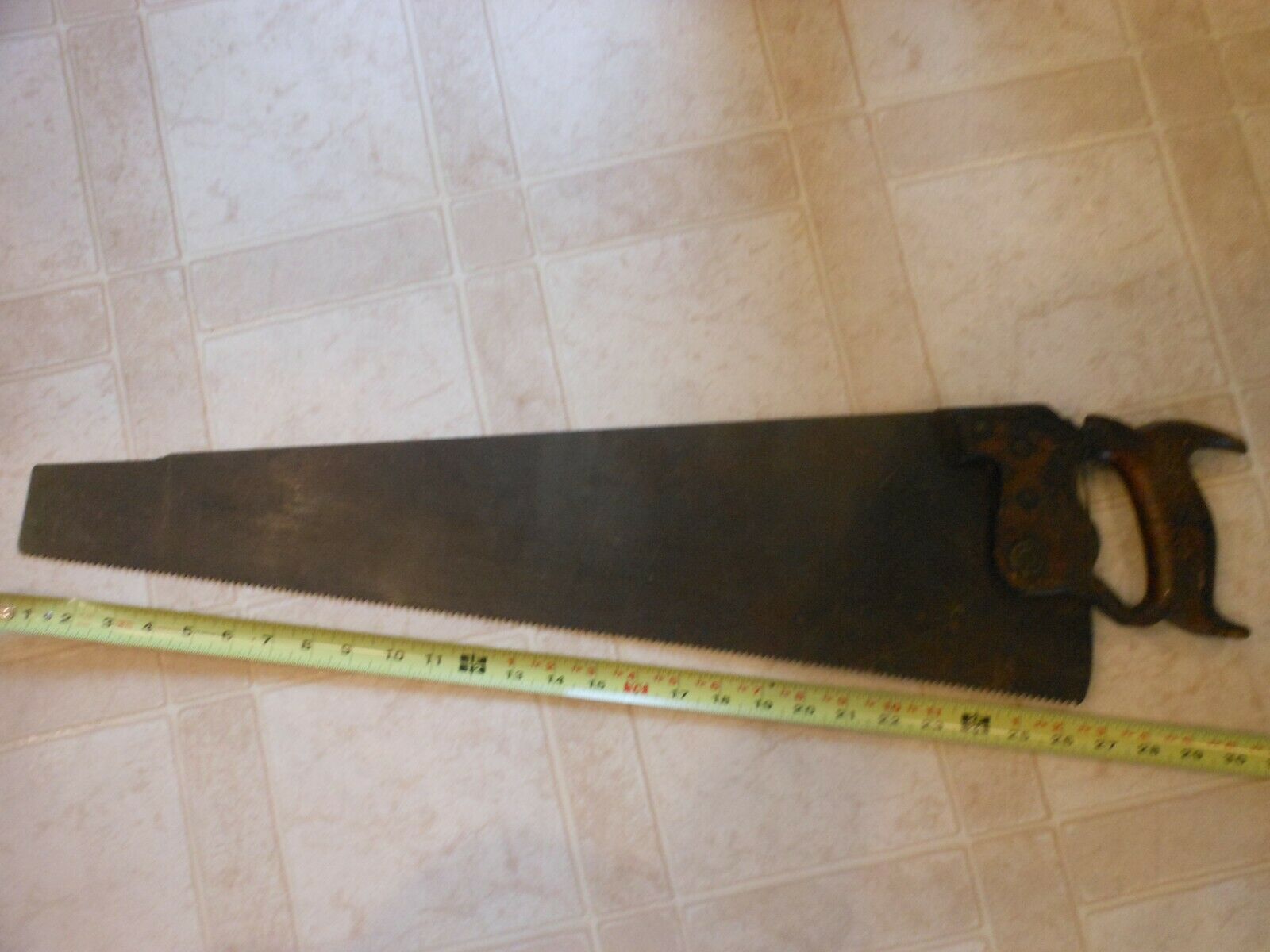 Vintage Antique Disston Hand Saw 30" Antique Price Guide Details Page
