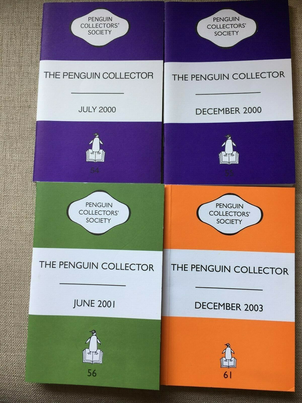 FOUR ''THE PENGUIN COLLECTOR'' books. PENGUIN COLLECTORS SOCIETY. 2000