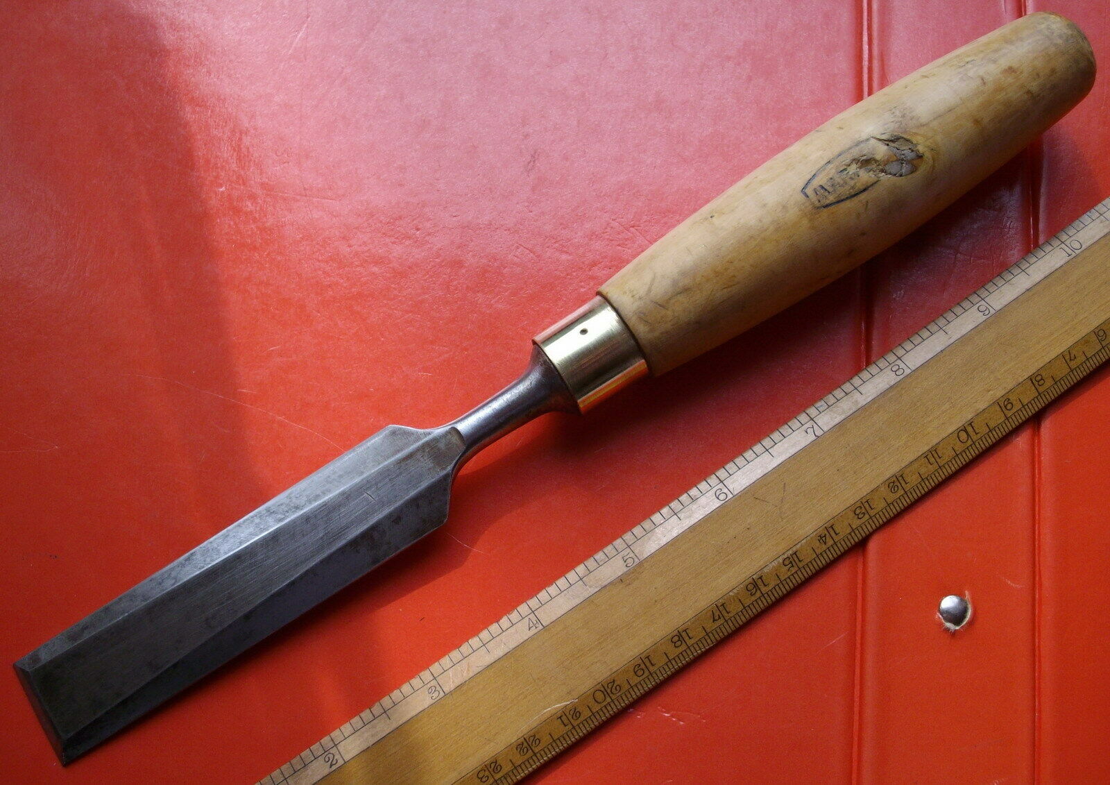 Vintage W Marples Bevel Back Carpenters carpentry Chisel Antique