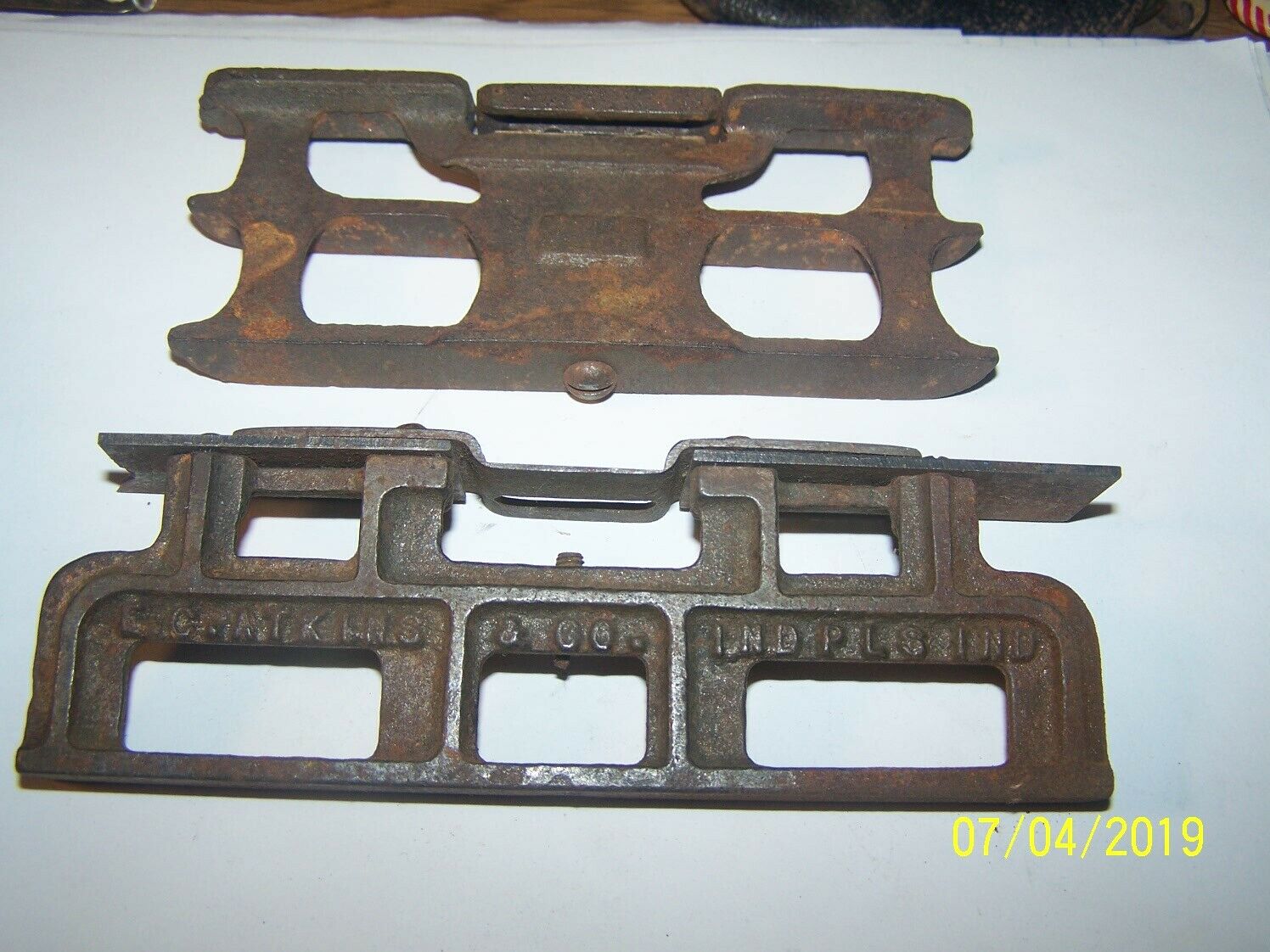 2 Vintage E.C. Atkins & Co. Raker Gauge, Crosscut Saw Filing Gauge