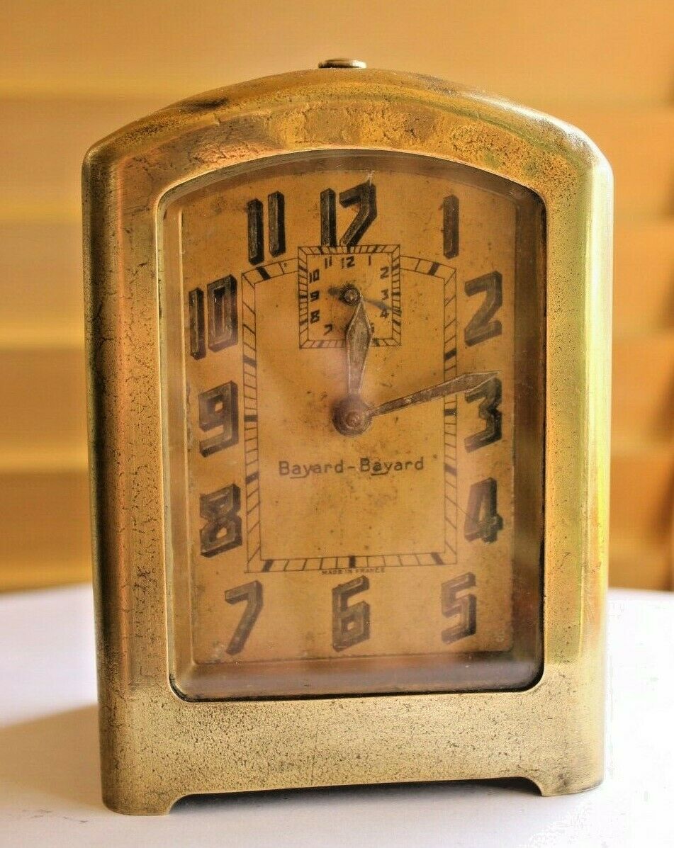 Art Deco Bayard & Bayard Brass Mantle / Carriage Clock, C 1935 French
