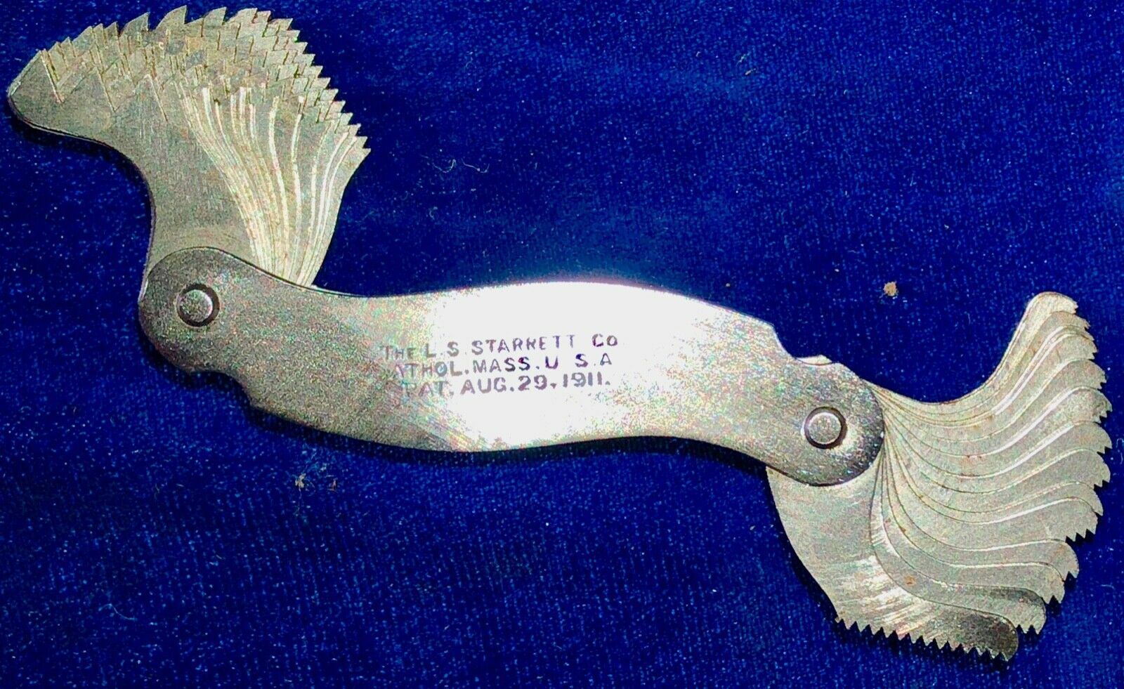 Used Starrett 473 Screw Pitch Thread Gauge No Damage Vintage Machine