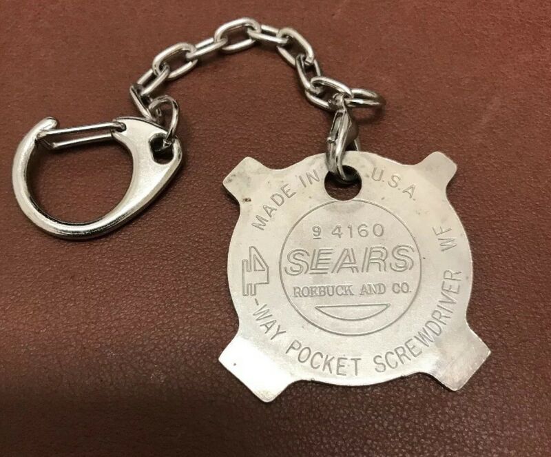 Vintage Sears Craftsman (94160) 4Way Pocket Screwdriver Key Fob/Chain