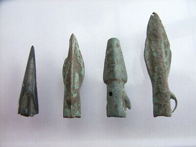 4 Ancient Roman Arrowheads, Bronze, Romans VERY RARE !! -- Antique ...