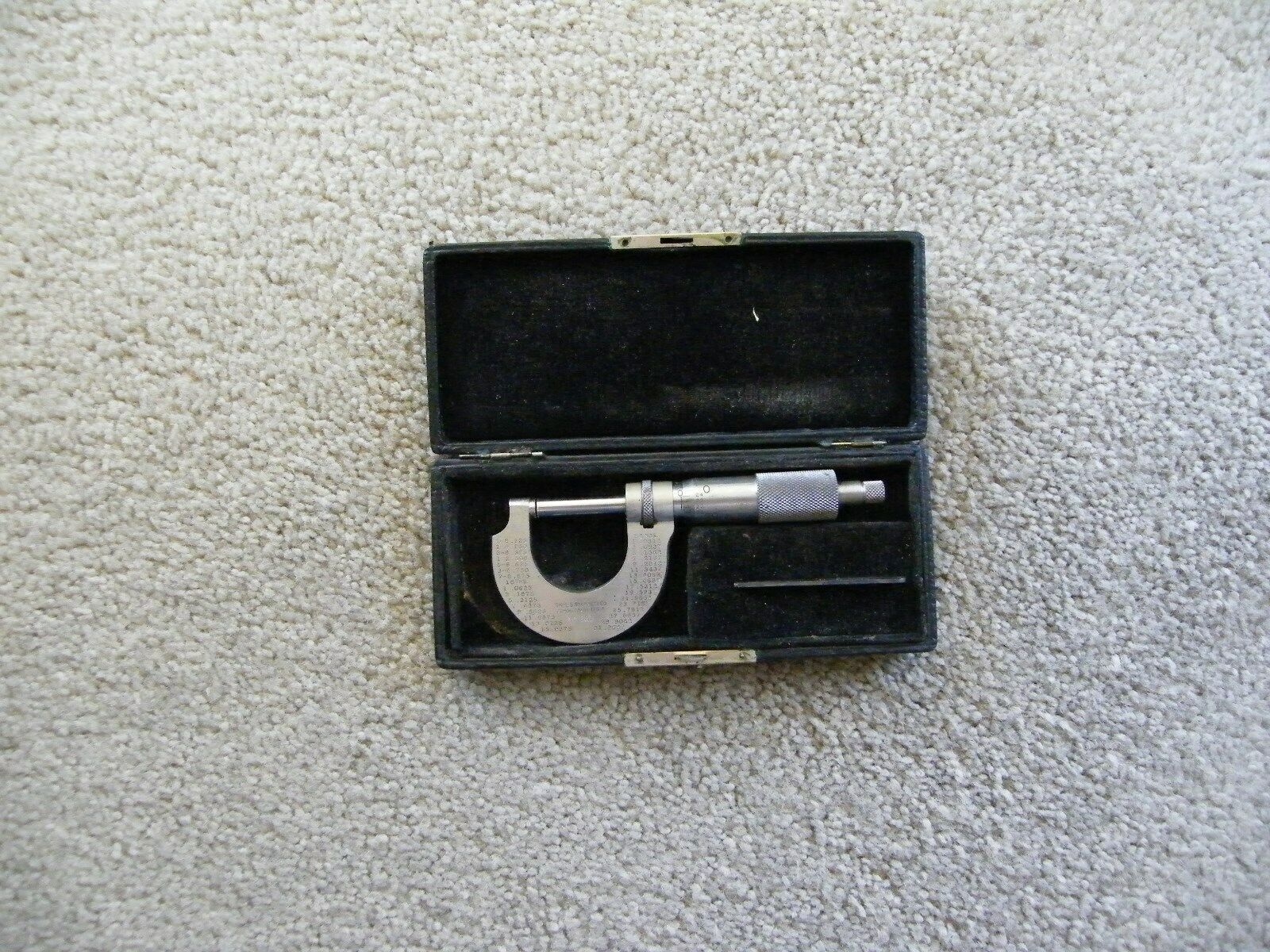 L.S. Starrett 01" No. 231 Micrometer with ratchet adjustment with case