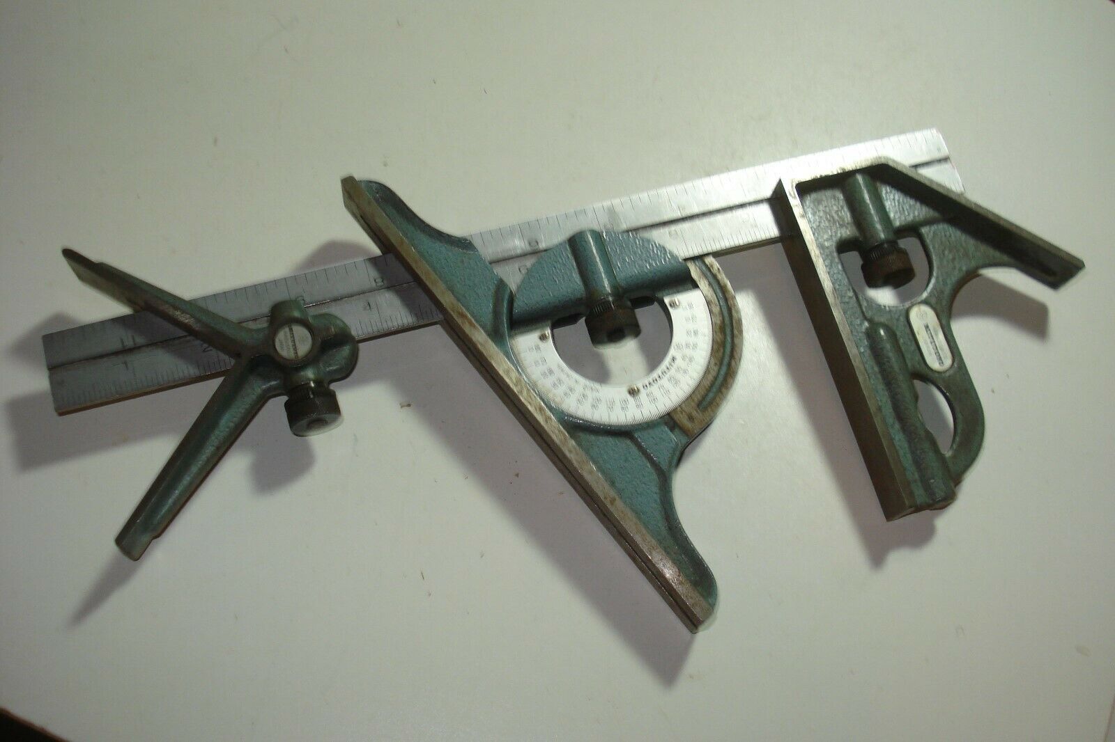 VINTAGE MITUTOYO 12" COMBINATION SQUARE, PROTRACTOR & CENTER HEAD 180