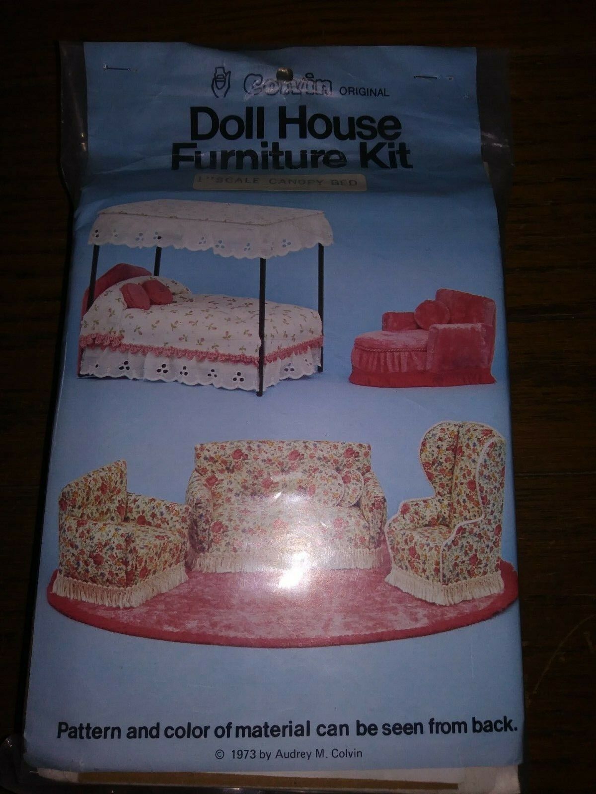 Vintage "Colvin" Doll House Furniture Kit1 Scale Canopy BesUnopened